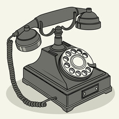 old fashioned telephone