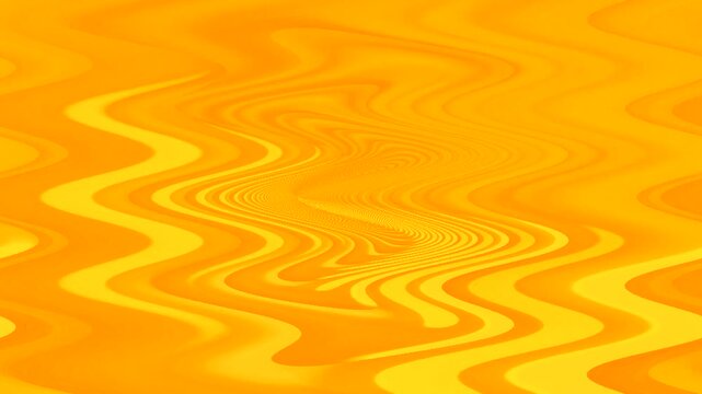Abstract waves of yellow color. The movements of the wavy lines.