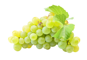 Bunch of green grapes isolated