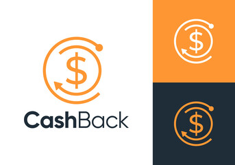 dollar coin with arrow tech logo. payment, money exchange, digital wallet symbol vector design concept