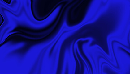 Fototapeta premium Deep Blue Fluid Gradient Wave Background. Abstract Royal Blue Liquid Silk Texture