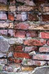 D&eacute;tail de vieux mur de briques