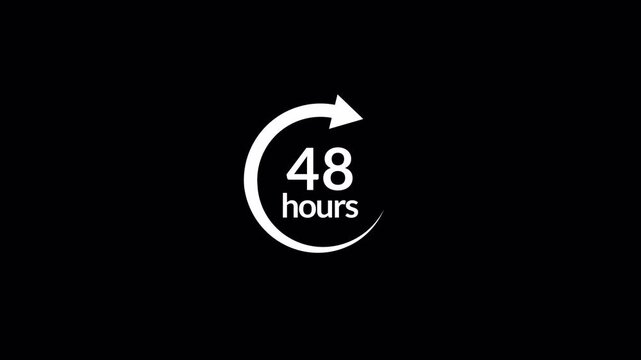 48  hours countdown circle arrow  animations speed time limit dead lines concept motion graphic in transparent background  in 4K animation give me 50 keyword in single digit