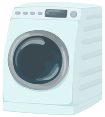 ドラム式洗濯機のイラスト ベクター素材