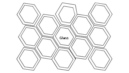 Obraz premium Hexagonal glass panel design