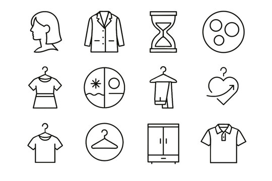 Palette trends vector wear icon garments longevity outfit classic fashion slow icons