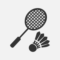 Badminton Shuttlecocks Icon New Design Black And White