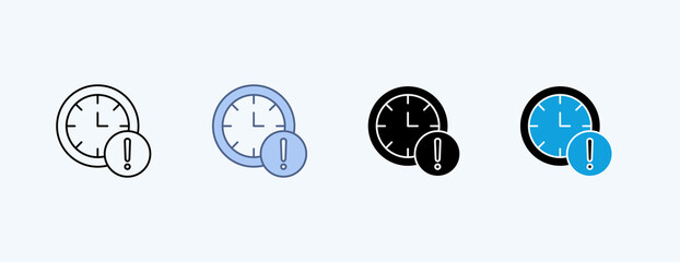 Delay Multiple Icon Illustration Vector