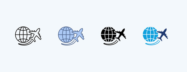 Travel Multiple Icon Illustration Vector