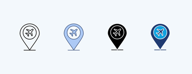 Location Multiple Icon Illustration Vector