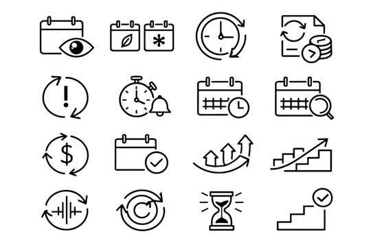 Charge disclosure cue cycle yearly set subscription icon billing vector visibility payment