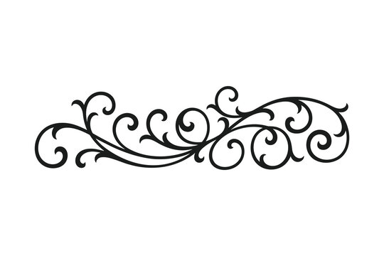 Elegant scrolling floral border design