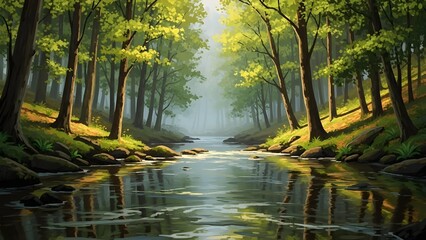 river in the forest