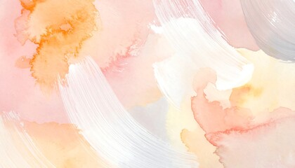 Soft Pastel Watercolor Background with Gentle Brush Strokes.