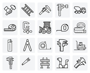 Building Site And Renovation Equipment – Essential Tools For Contractor Branding And Architectural Project Presentations