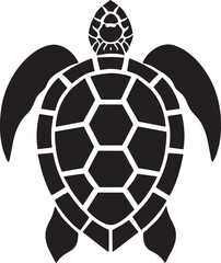 Black and white sea turtle silhouette natureinspired design environmental graphic wildlife symbol ocean conservation