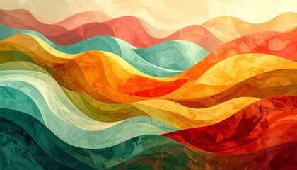 abstract colorful background with waves