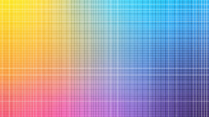 Abstract background with fine pixel grid gradient blending blue, cyan, yellow, pink, and orange, smooth digital texture for modern, bright, and vibrant design projects