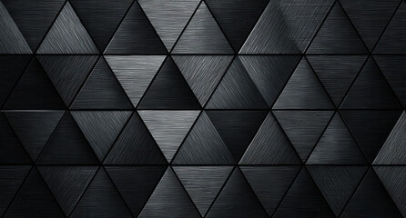 Pattern of black triangles arranged on a textured surface showing lines across different angles