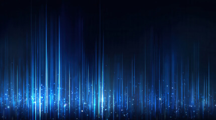 Light beams and particles create a digital background with vertical lines and a dark setting during a creative design session