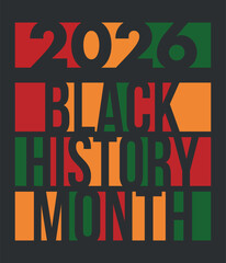 Black History Month. African American History. Celebrated annual. February and October. Poster, card, banner, background. Vector illustration
