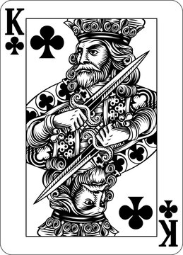 King of Clubs Design from Deck of Playing Cards