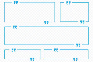 Quote box frame set, Yellow speech bubbles vector set. Chat bubble, Speech bubble sign and symbol, Quote box icon. Vector illustration. Quote Message Icons Set. Testimonial and Communication Concept