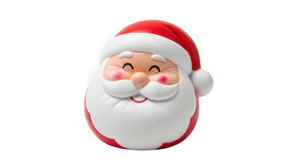 Jolly Santa Claus smiling cheerfully in festive red hat