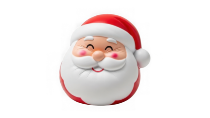 Jolly Santa Claus smiling cheerfully in festive red hat