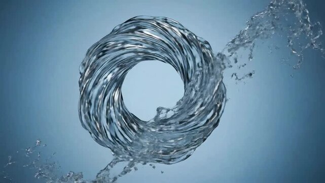 Water flows in a continuous loop, creating a dynamic and refreshing visual effect.