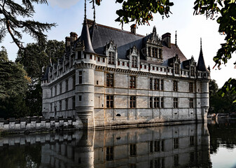 Castle Azay le Rideau, years of construction 1510&mdash;1528. River Loire valley, France
