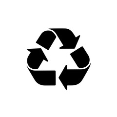 Recycle symbol vector icon isolated background clean energy and sustainable development concept for environmental protection and ecological awareness campaigns