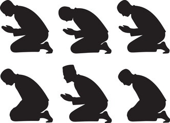 Silhouettes of people in prayer showcasing different stages of devotion