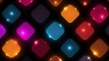 Abstract geometric pattern with glowing lights, featuring interconnected shapes and luminous highlights, creating a futuristic, digital, and visually striking background.
