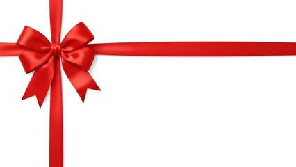 Elegant Red Ribbon Bow for Gift Wrapping