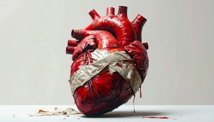 Mended Heart Art Collection: From Realistic Anatomical Illustrations to Abstract Oil Paintings for Emotional Healing