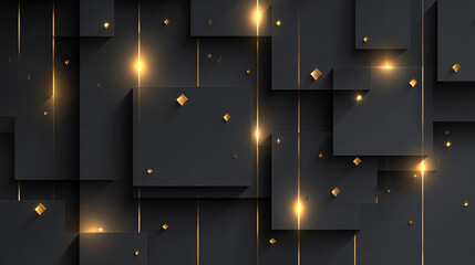 Abstract geometric pattern with glowing lights, featuring interconnected shapes and luminous highlights, creating a futuristic, digital, and visually striking background.
