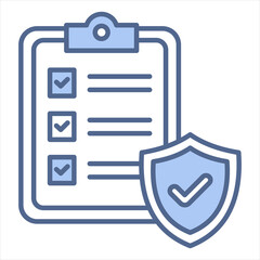 Assurance Blue Icon Vector Illustration