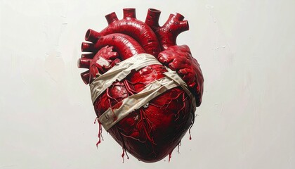 Abstract and Realistic Mended Heart Art Collection: Vibrant Oil Paintings, 3D Renders, and Symbolic Healing Concepts for Mental Health