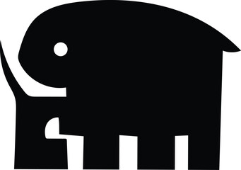 Silhouette of an elephant