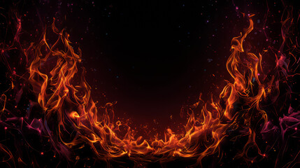 Powerful Abstract Fire Flames Element of Design Background
