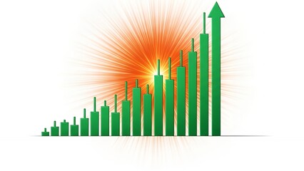 Stock Burst Chart White background