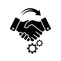 Partnership and collaboration isolated on white background