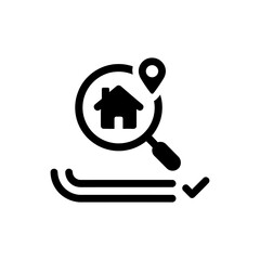 Property search verification isolated on white background