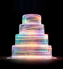 Beautiful cake on a neutral transparent background. For designers, marketers. Popular illustration, object, symbol, texture, pattern holiday.