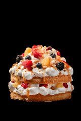 Beautiful cake on a neutral transparent background. For designers, marketers. Popular illustration, object, symbol, texture, pattern holiday.