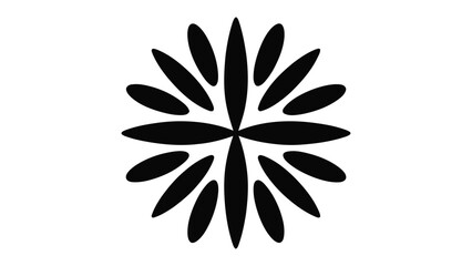 Elegant Floral Motif: A striking black floral design with symmetrical petals exudes a sense of modern artistry and natural grace. © Halima