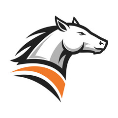 Fototapeta premium Horse Head Logo Vector Modern Animal Emblem Design