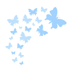 Flying Butterfly Silhouette