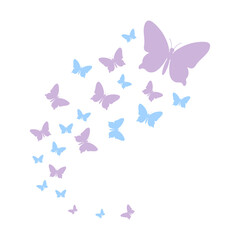 Flying Butterfly Silhouette